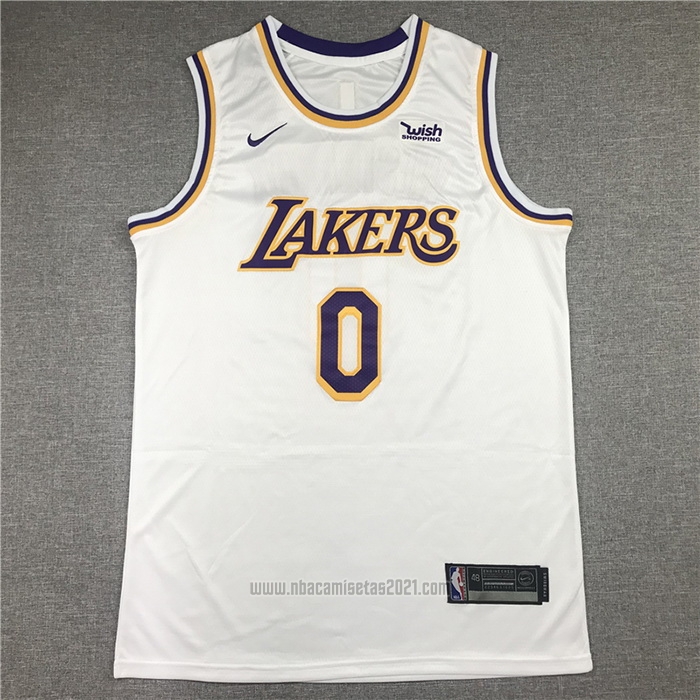 Camiseta Los Angeles Lakers Russell Westbrook #0 Association 2021 Blanco